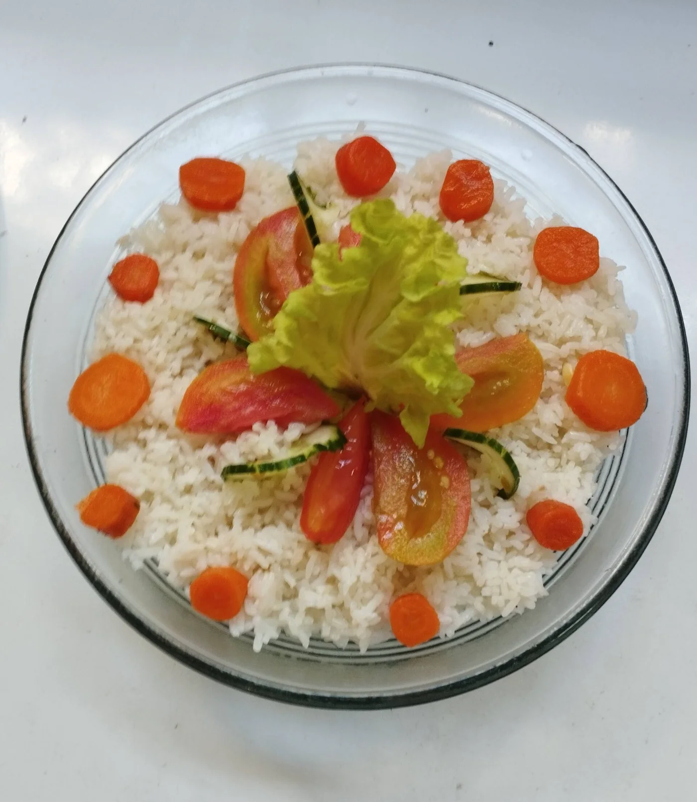 Ensalada con arroz y verduras
